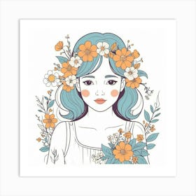 A flower girl 13 Art Print