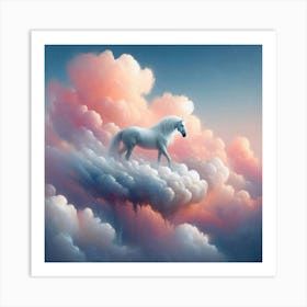 Unicorn In The Clouds 4 Art Print