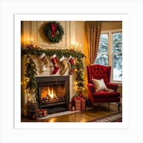 Christmas In The Living Room 60 Art Print