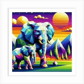 The Wise Ones of the Wild Elephants 1 Art Print