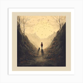 Man And His Dog Art Print