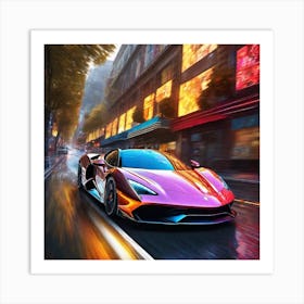 Futuristic Sports Car 38 Art Print