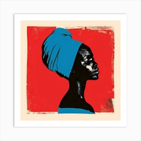 African Woman In A Turban 25 Art Print