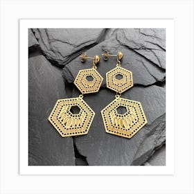 Geometric Earrings 1 Art Print