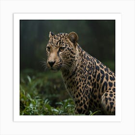 Leopard In The Forest 10 Art Print