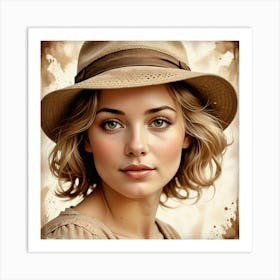 Portrait Of A Young Woman Art Print