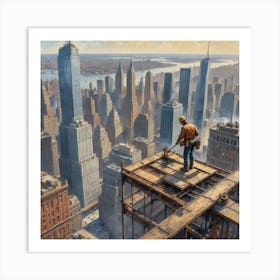 A Moment of Zen: Finding Peace in Perilous Heights New York Art Print