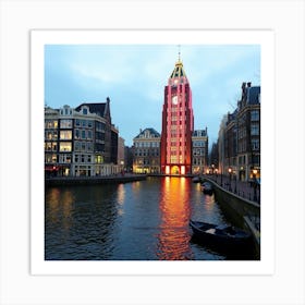 Amsterdam At Dusk 1 Art Print