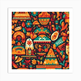 Mexican Pattern 8 Art Print