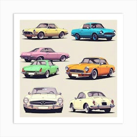 Classic Cars Art Print