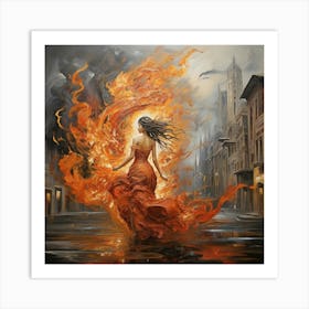 Fire Girl 1 Art Print