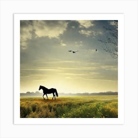 Horse In The Field 4 Art Print