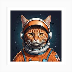 Astronaut Cat 2 Art Print