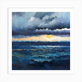 Sunsets Over The Ocean Again Art Print