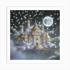 Fairytale Castle In The Clouds Art Print