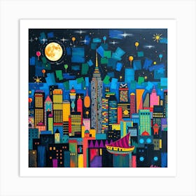 City Skyline 2 Art Print