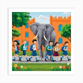 Elephant is Our Protection Art Print