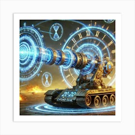 A Vivid Depiction Of The Time Loop Cannon, A Power Art Print