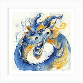 Blue Dragon 8 Art Print