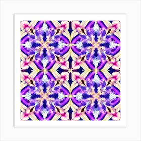 Purple Flower Pattern Art Print