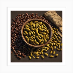 Coffee Beans In A Bowl 6 Art Print