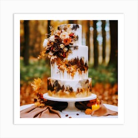 Autumn Wedding Cake 1 Art Print