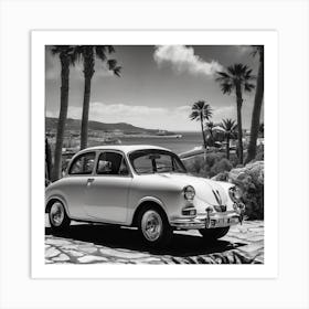 Black And White Car Art Print