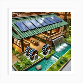 A Green Energy Setup For A Restaurant, Featuring S Art Print