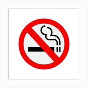 No Smoking Sign.A fine artistic print that decorates the place.41 Art Print