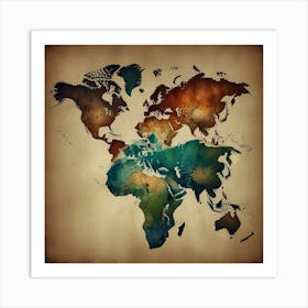 World Map 2 Art Print