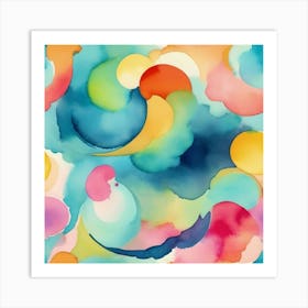 Abstract Watercolor Painting 19 Art Print