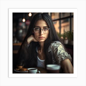 Woman In Deli Art Print