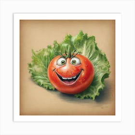 Happy Tomato Art Print