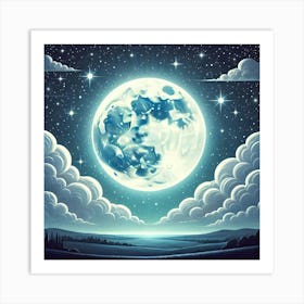 Full Moon In The Sky 8 Art Print