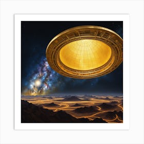 Golden Ufo Art Print