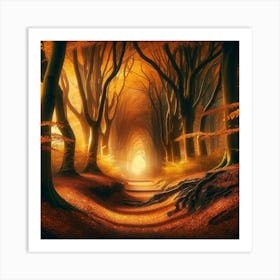 Enchanted Autumn Pathway - Wall Print Art Art Print