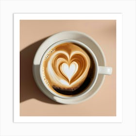 Heart Latte Art Print