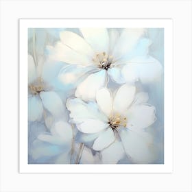 White Flowers 1 Art Print