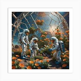 Flower In Space Art Print