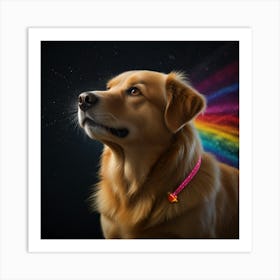 Rainbow Dog Art Print