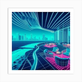 Futuristic Lounge Art Print