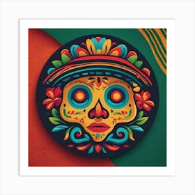 Day Of The Dead Skull 129 Art Print