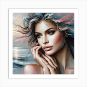 Pino Daeni and Mark Brooks: A Beautiful Fusion of Softness and Strength. Art Print