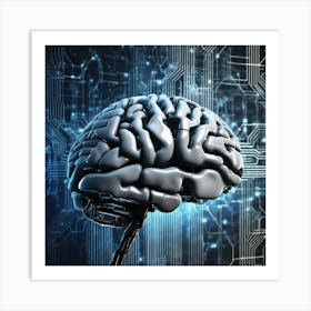 Artificial Intelligence Brain 8 Art Print