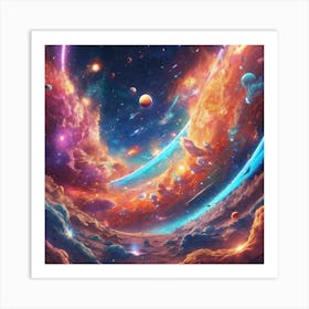 Space Wallpaper Art Print