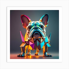 Polygonal French Bulldog 3 Art Print