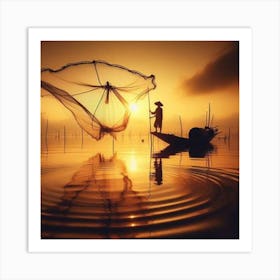 Cast your fishing net Art Print