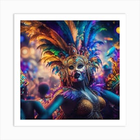 Mardi Gras Dancer Art Print