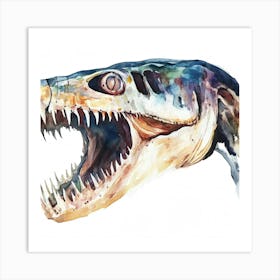 Dinosaur Watercolor Painting Art Print