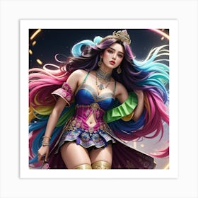 Rainbow as a Woman Art Print